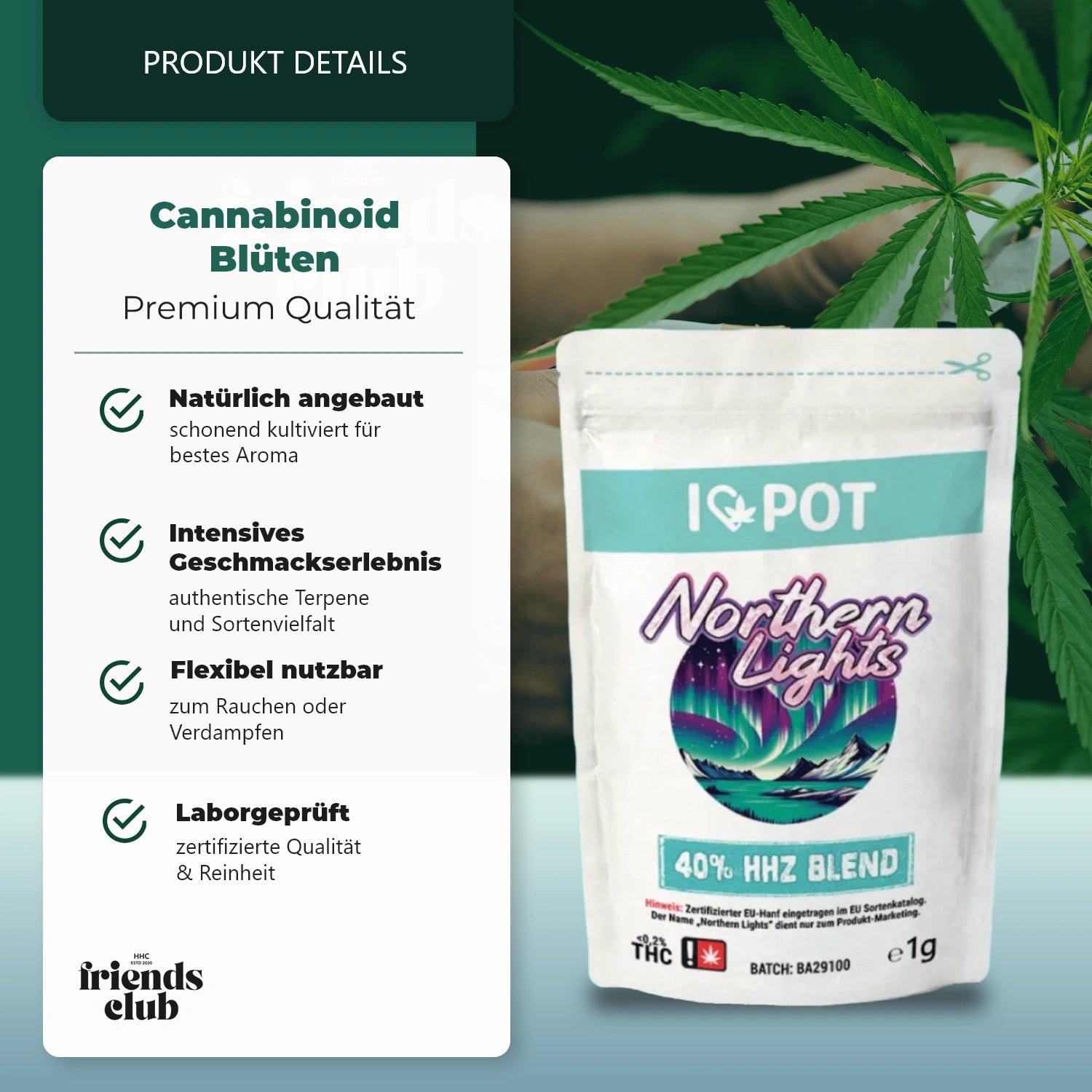 HHZ Blüten Northern Lights 40%-HHCFriends