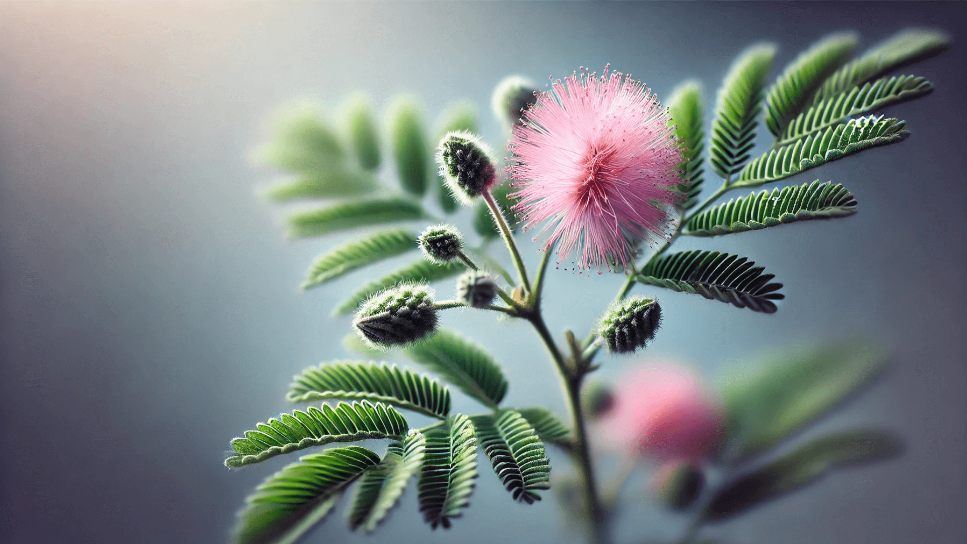 Mimosa pudica ist eine tropische Pflanze