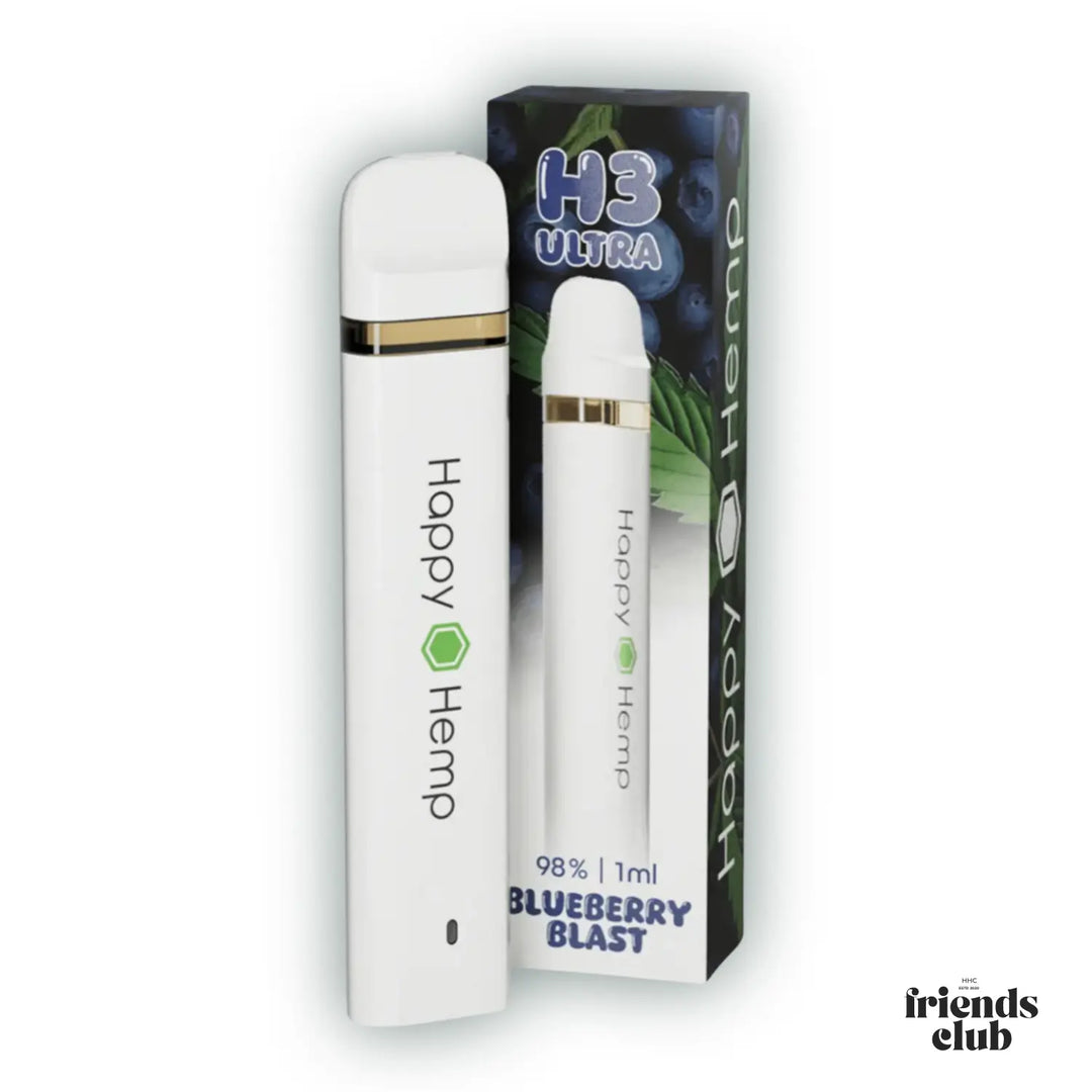 Happy Hemp H3 Ultra Blueberry Blast 1ml Vape-HHCFriends