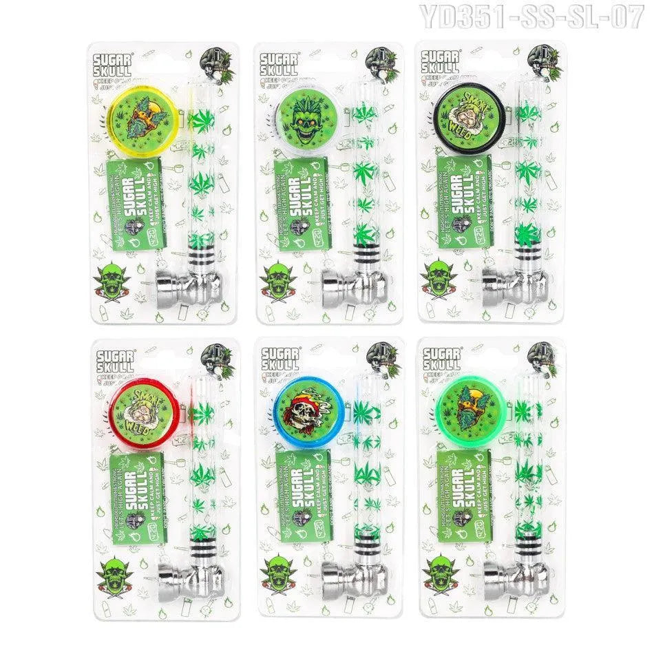 Sugar Skull Set - Glas Pfeife 3tlg.-HHCFriends