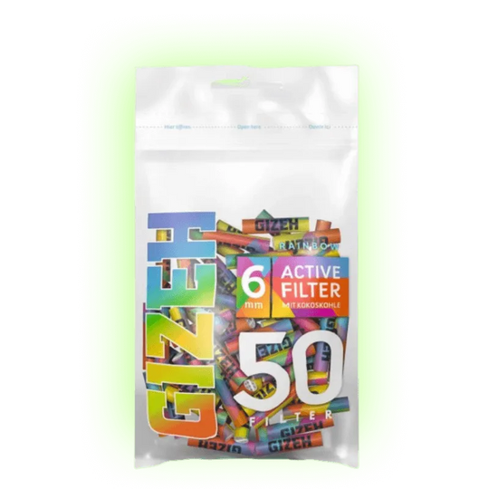 GIZEH RAINBOW Active Filter Slim 6mm 50 Stück-HHCFriends