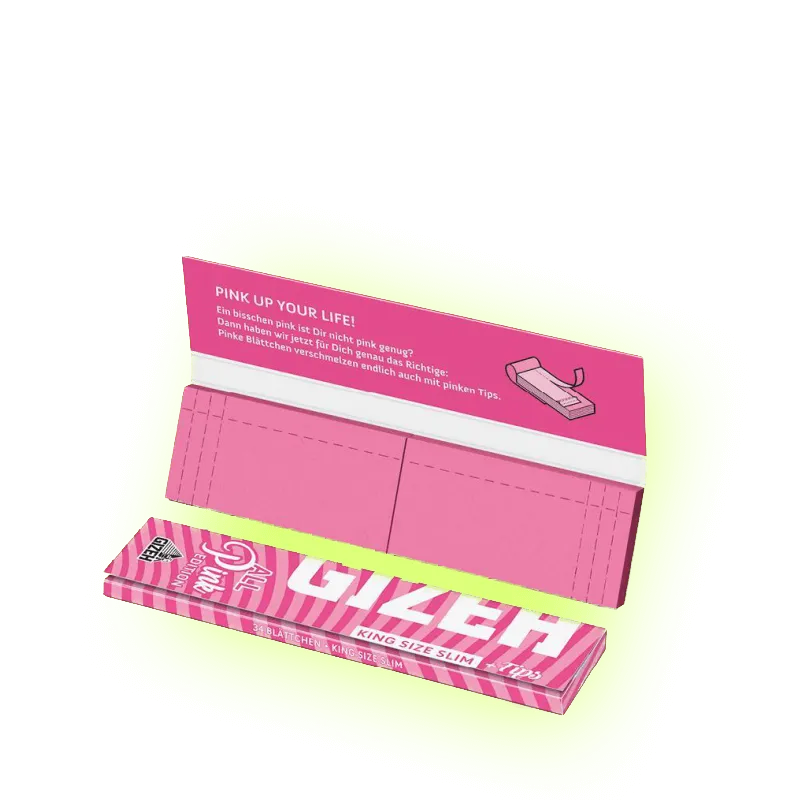 Gizeh ALL PINK King Size Slim + Filter Tips-HHCFriends