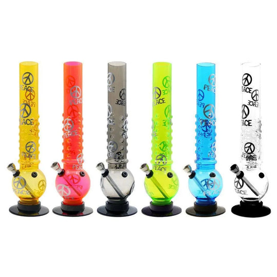 Acrylbong mit Peace-Print 32cm-HHCFriends