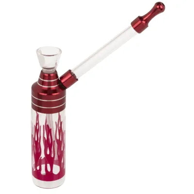 Bong Classic 12 cm mit Mundstück Glas/Metlall-HHCFriends