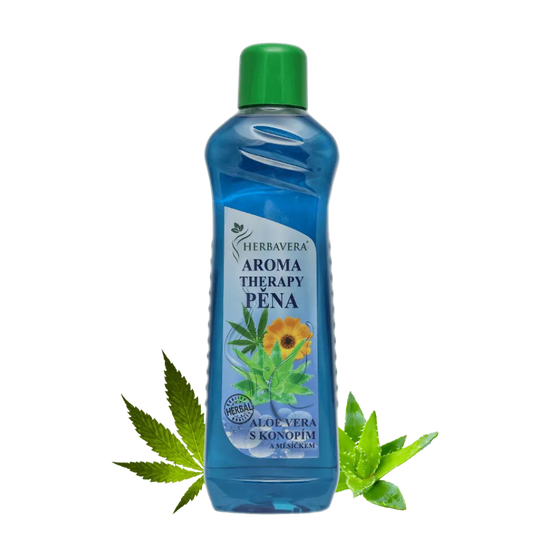 Aromatherapie-Badeschaum mit Aloe Vera und Hanf Herbavera 1000 ml-HHCFriends