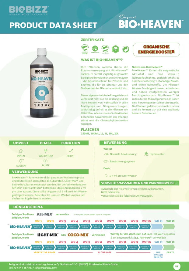 Bio Bizz Bio-Heaven Energy Booster-Smagro GmbH