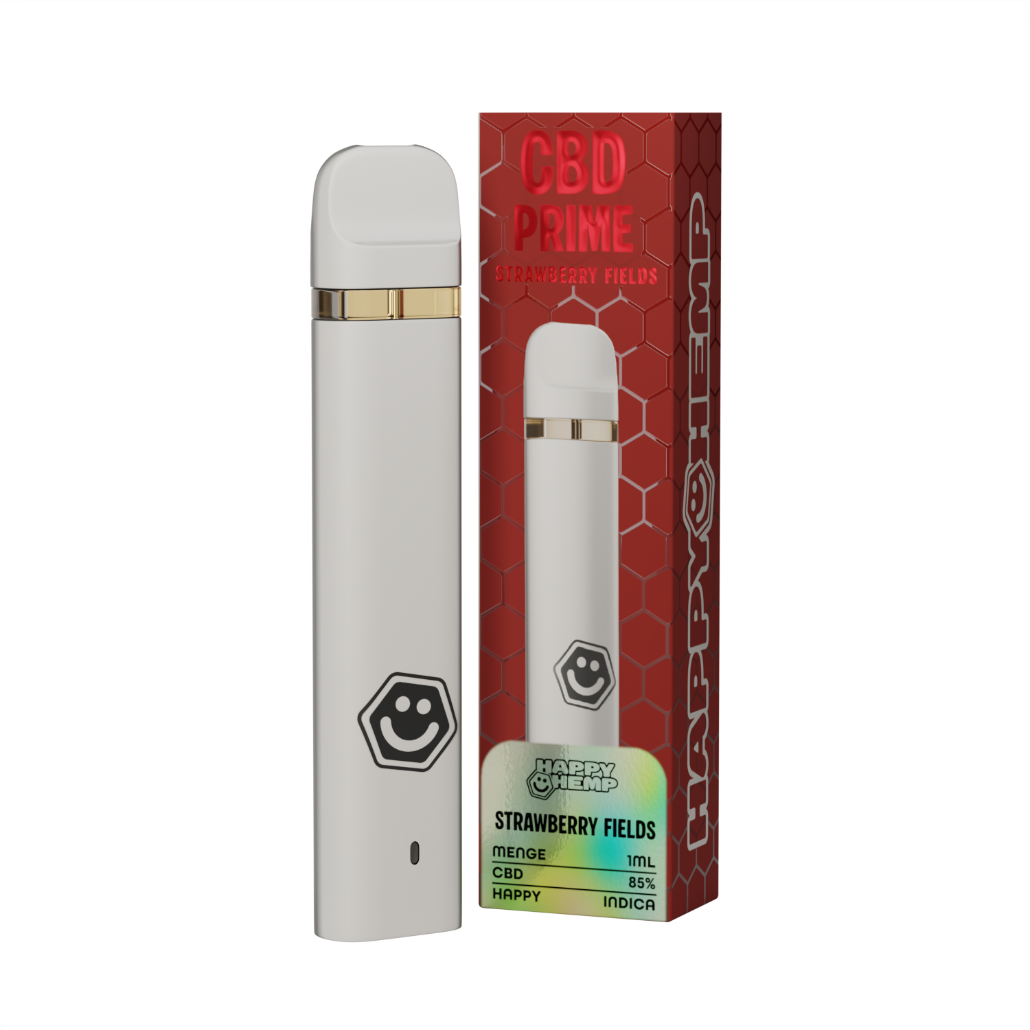 Happy Hemp CBD Vape Strawberry Fields 1ml